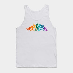 Skateboarders digital illustration Tank Top